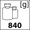waga 840g