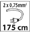 przyłącze  wtyczka z przewodem o długości 175cm